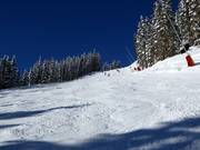 Zwarte piste bij de Dorfbahn Gerlos