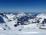 Met de Rotair ga je omhoog naar de Titlis