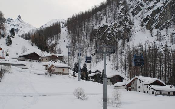 Vercelli: beste skiliften – Liften Alagna Valsesia/Gressoney-La-Trinité/Champoluc/Frachey (Monterosa Ski)