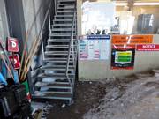 Bedrijfsinformatie op het hoogste punt van het skigebied Tūroa