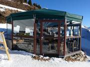 Schirmbar Dampfkess'l bij restaurant Almstüberl