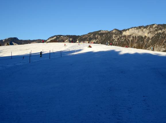 De gemakkelijke piste bij de Kollerlift