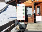 Actuele bedrijfsinformatie bij het dalstation in Brigels