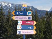 Ander ontwerp, zelfde functie: wegwijzer in Praz sur Arly
