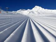 Net geprepareerde piste in het skigebied Gargellen