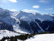 Uitzicht vanaf de Birgitzköpfl op Hoadl en Pleisen