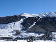 Piste bij de gondellift Mottolino