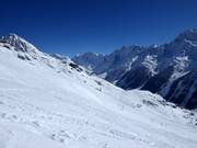 Freeride-terrein in het skigebied Lauchernalp