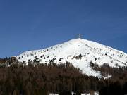 Uitzicht op de freeridehellingen bij de Palon