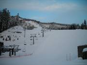 Uitzicht op de piste in het skigebied Naspa Ski Garden