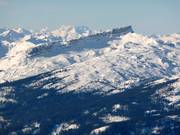 Uitzicht op het skigebied bij de Ifen
