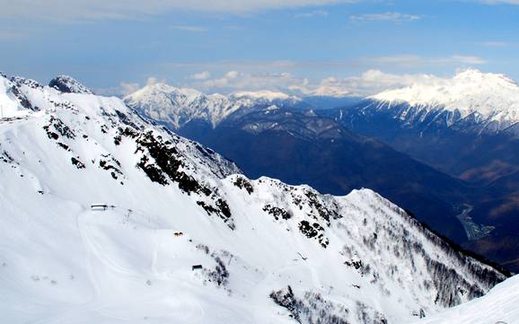 Grootste hoogteverschil in Oost-Europa – skigebied Rosa Khutor