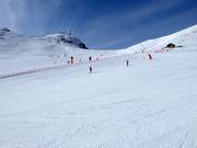 Zeer brede afdaling bij de Col Rodella