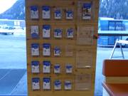 Gratis beschikbaarstelling van pistekaarten bij de kassa