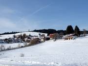 Uitzicht over Eschach naar de Schwärzenliften