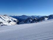 Zeer goede pistepreparatie op de Stubaier Gletscher