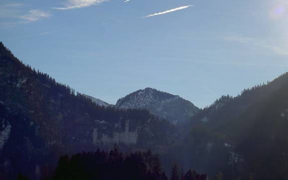 Grootste hoogteverschil in de Ammergauer Alpen (Bergketen) – skigebied Tegelberg – Schwangau