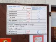 Prijsinformatie bij de kassa