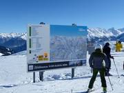 Informatiebord bij het bergstation van de Dorfbahn Königsleiten