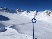 De pistes zijn zeer goed gemarkeerd.