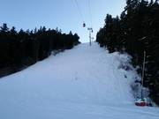 Zwarte piste in het skigebied