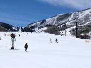 Gemakkelijke piste bij de stoeltjeslift First Time Express