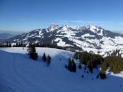 Uitzicht vanaf het Sudelfeld tot aan de Wendelstein