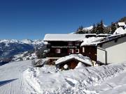 Het panoramarestaurant Kristberg midden in het skigebied