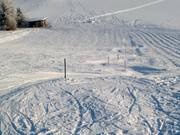 Er is een kleine slalom uitgezet