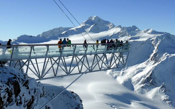 Gletsjerskigebied in de Tiroler Alpen