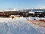 Makkelijke oefenpistes in het dalgebied