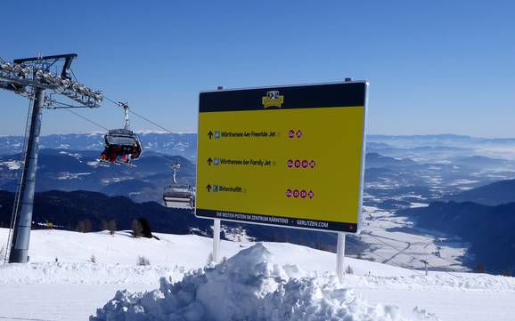 Villach Land: oriëntatie in skigebieden – Oriëntatie Gerlitzen