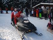 De zonen van de familie Stinn zijn voortdurend in het skigebied onderweg.