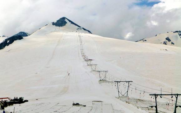 Hoogste dalstation in de Italiaanse Alpen – skigebied Passo dello Stelvio (Stelviopas)
