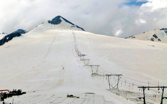 Hoogste skigebied in het zuidelijke deel van de oostelijke Alpen – skigebied Passo dello Stelvio (Stelviopas)