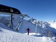 Start van de piste bij de Leppleskofelbahn