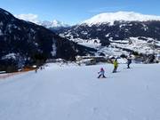 Beginnerspiste bij het dalstation bij de Wiesenlift