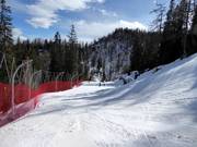 Einde van de zware afdaling Gruber Spezial