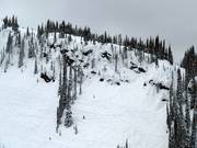 Uitzicht op de rotswanden van de North Bowl