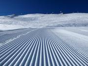 Perfect geprepareerde piste in het skigebied Saint-Lary-Soulan