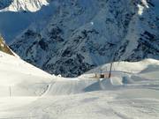 Blauwe Hirschtal piste bij de sleeplift