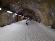 De skitunnel op het Hochjoch