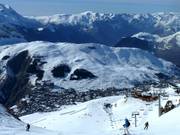 Het sector La Vallée Blanche ten westen van het dorp