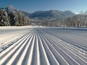 Vers geprepareerde piste bij de Jaudenhang