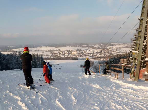 Uitzicht vanaf het bergstation van de Leitenlift