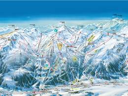 Pistekaart Serre Chevalier – Briançon/Chantemerle/Villeneuve-la-Salle/Le Monêtier-les-Bains