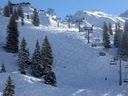 Steile hellingen bij de stoeltjeslift Nova