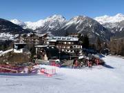 Ciuk midden in het skigebied