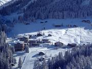 Uitzicht op de accommodaties Vergalden