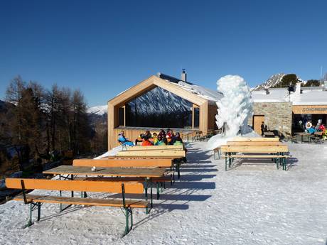 Hutten, Bergrestaurants  Sesvennagroep – Bergrestaurants, hutten Schöneben (Belpiano)/Haideralm (Malga San Valentino)